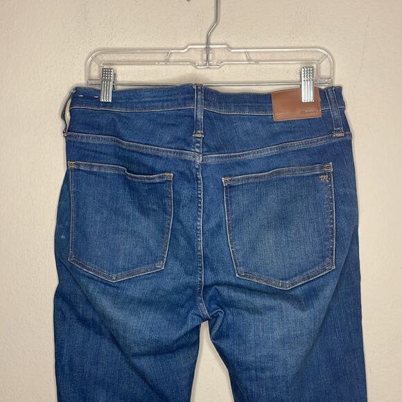 Madewell 9” High Rise Skinny Blue Denim Jeans Pants Women’s Size 31 Raw Hem - Picture 7 of 11